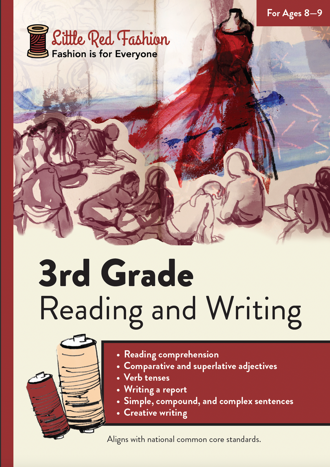 Grade 3 Reading and Writing Workbook by Little Red Fashion